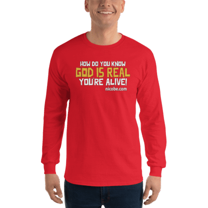 Ahh GOD is real Men’s Religious Long Sleeve Shirt near me