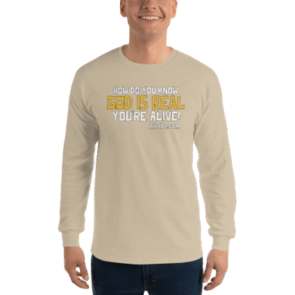 Ahh GOD is real Men’s Religious Long Sleeve Shirt near me - Image 7