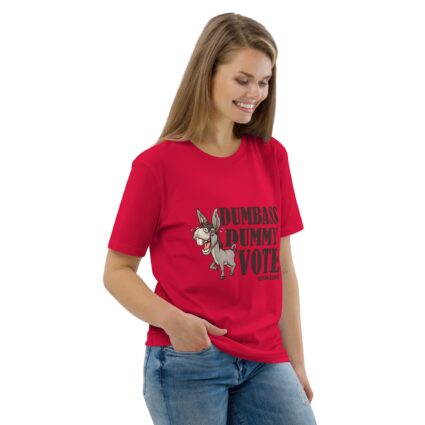 Unisex Organic Dumnass Dummy Cotton T-Shirt - Image 40