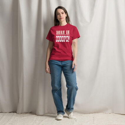 1a Born in 2000PO Gen Z funny satire Unisex classic tee - Image 6
