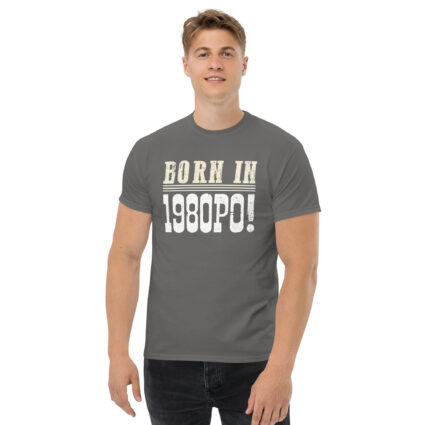 1a Born in 1980PO Gen Y funny satire Unisex classic tee - Image 9