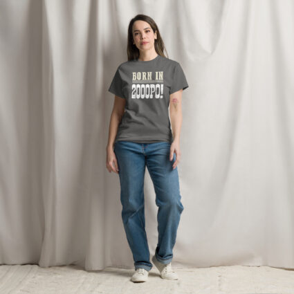 1a Born in 2000PO Gen Z funny satire Unisex classic tee - Image 10