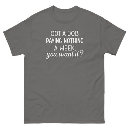 1. Got a job paying nothing a week you want it funny sarcasm Unisex classic tee - Image 12