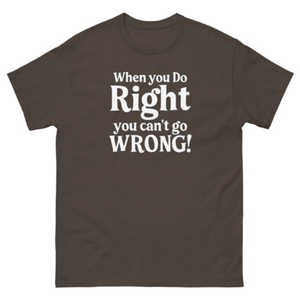 When you do right you cant go wrong, wise saying quote Unisex classic tee - Image 7