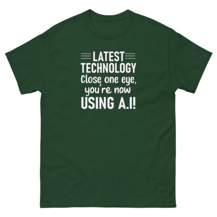1. Latest technology close one eye funny satire Unisex classic tee - Image 7