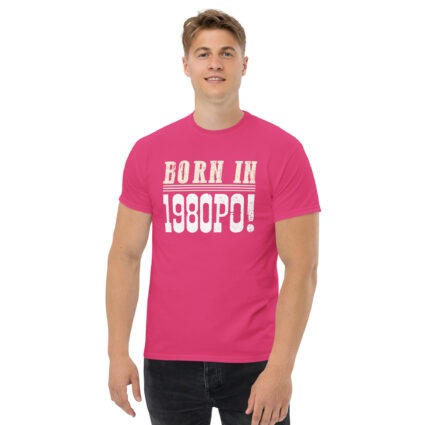 1a Born in 1980PO Gen Y funny satire Unisex classic tee - Image 8