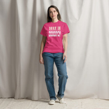 1a Born in 2000PO Gen Z funny satire Unisex classic tee - Image 9