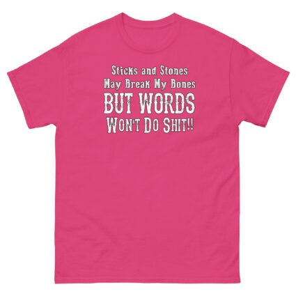 1a Stick and stones quirky saying Unisex classic tee - Image 9