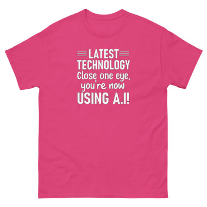 1. Latest technology close one eye funny satire Unisex classic tee - Image 10