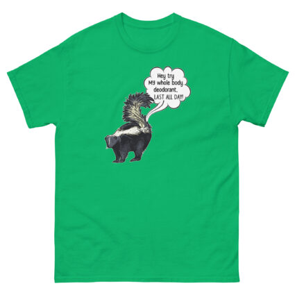 1a Hey try my deodorant funny satire Unisex classic tee