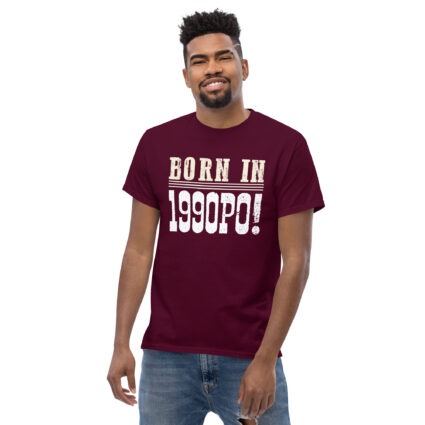1a Born in 1990PO Gen Y funny satire Unisex classic tee - Image 2