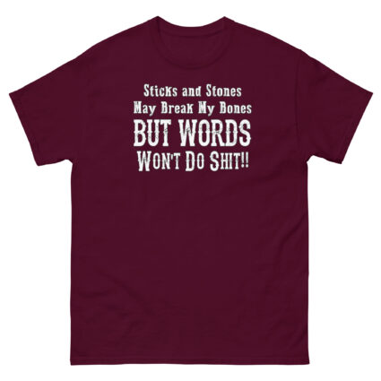 1a Stick and stones quirky saying Unisex classic tee - Image 2