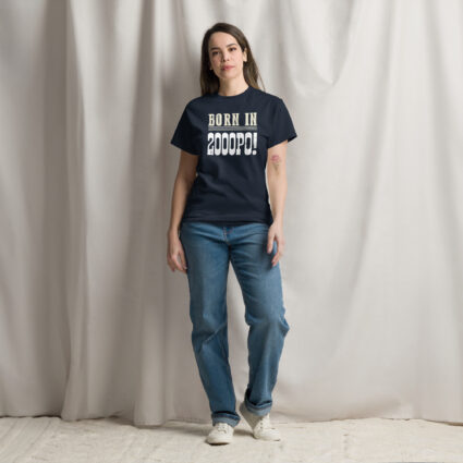1a Born in 2000PO Gen Z funny satire Unisex classic tee - Image 4