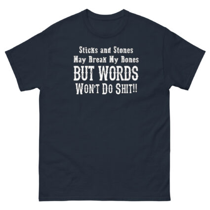 1a Stick and stones quirky saying Unisex classic tee - Image 4