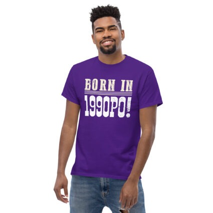 1a Born in 1990PO Gen Y funny satire Unisex classic tee - Image 4
