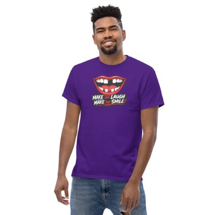 1. Make em smile make em laugh funny satire Unisex classic tee - Image 2