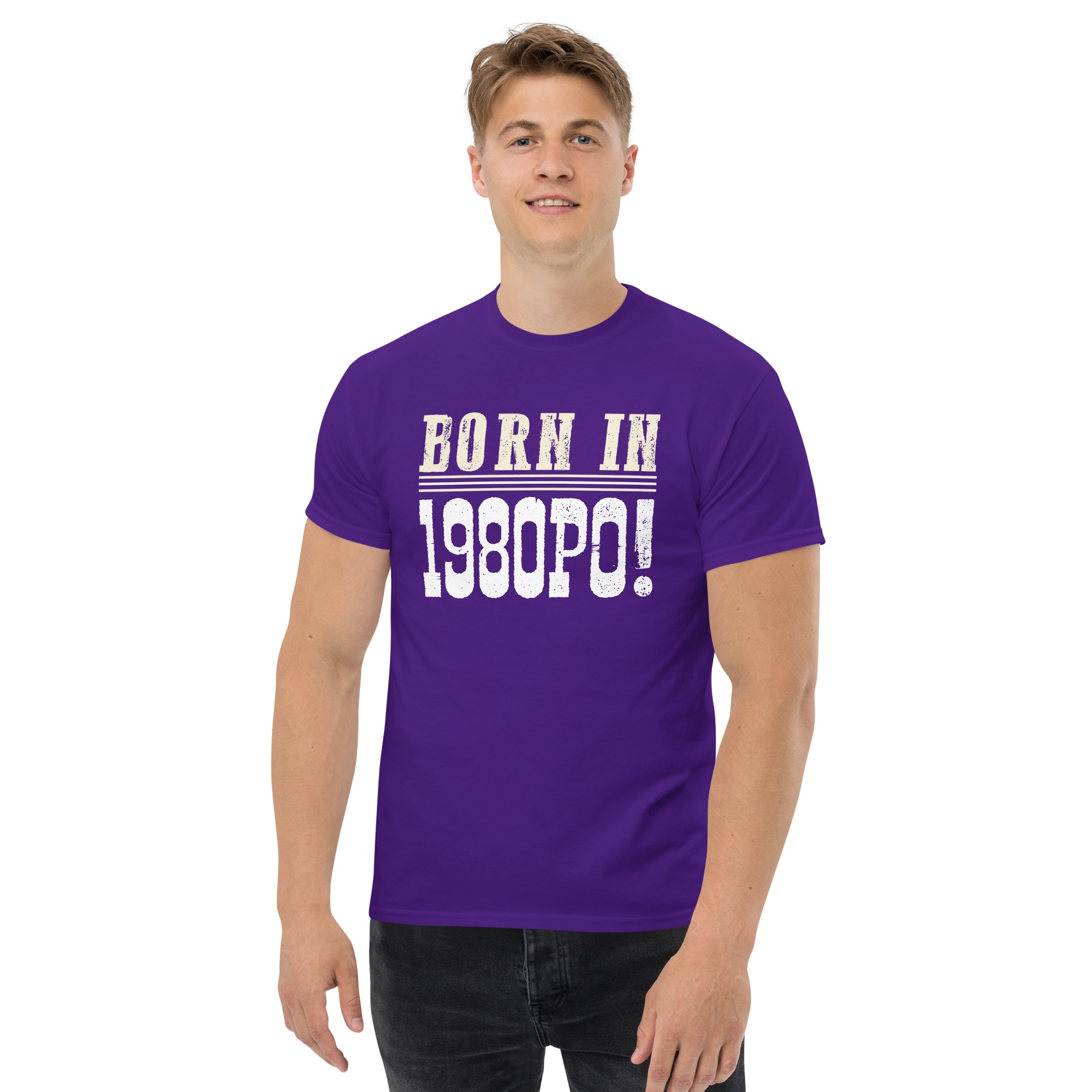 1a Born in 1980PO Gen Y funny satire Unisex classic tee