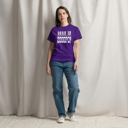 1a Born in 2000PO Gen Z funny satire Unisex classic tee - Image 5