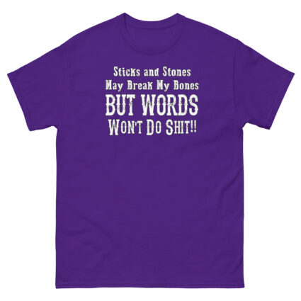 1a Stick and stones quirky saying Unisex classic tee - Image 5