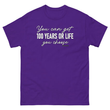 1. You get 100 years or life you choice funny satire sarcasm Unisex classic tee - Image 4
