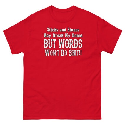 1a Stick and stones quirky saying Unisex classic tee - Image 6