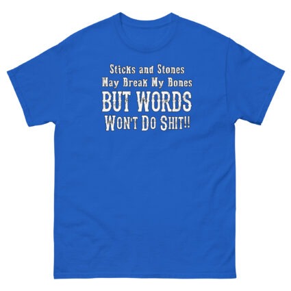 1a Stick and stones quirky saying Unisex classic tee - Image 7