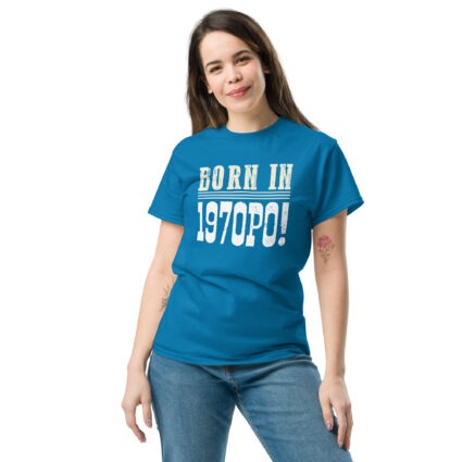 Blue funny satire men women cotton t shirt