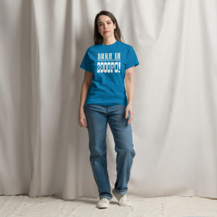 1a Born in 2000PO Gen Z funny satire Unisex classic tee - Image 8