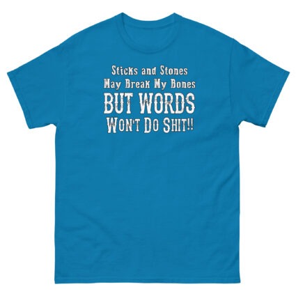 1a Stick and stones quirky saying Unisex classic tee - Image 8