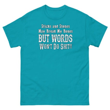 1a Stick and stones quirky saying Unisex classic tee - Image 11