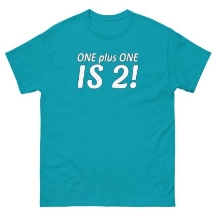 1. ONE PLUS ONE IS 2 FUNNY SATITE SARCASM Unisex classic tee - Image 12