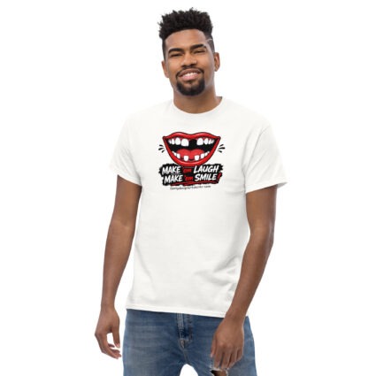 1. Make em smile make em laugh funny satire Unisex classic tee - Image 14