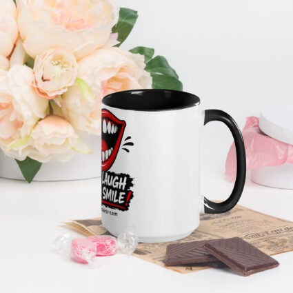 1. Make em smile make em laugh funny Mug with Color Inside - Image 25