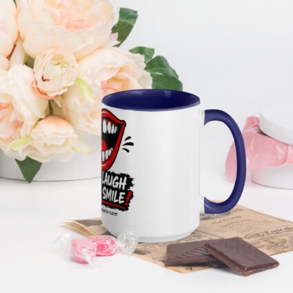 1. Make em smile make em laugh funny Mug with Color Inside - Image 35