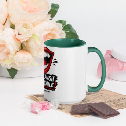 1. Make em smile make em laugh funny Mug with Color Inside - Image 47