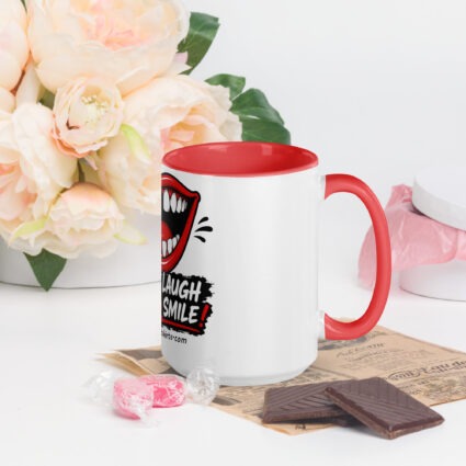1. Make em smile make em laugh funny Mug with Color Inside - Image 41